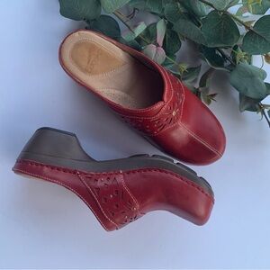 Dansko Shyanne Slip-On Clogs in Brick Red